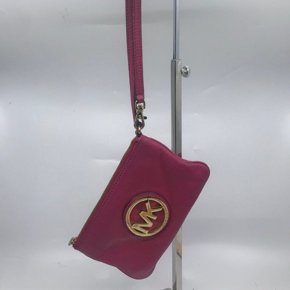 Michael Kors Leather Purple Wristlet - Picture 2 of 8